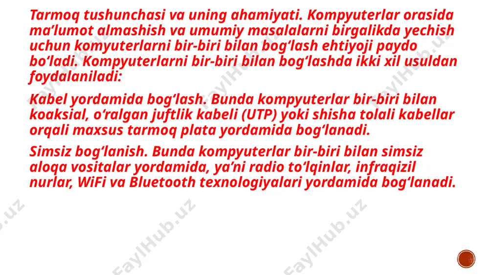 tarmoq tushinchasi va uning ahamiyati - Page 3
