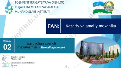 egiluvchan zvenoli mexanizmlar — PPT