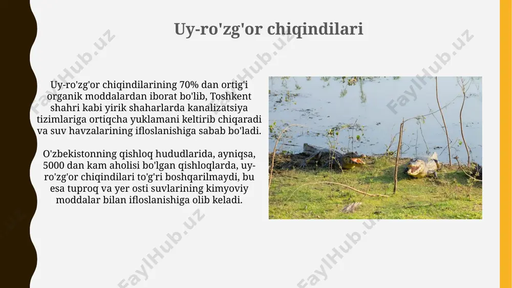 suvning ifloslanishi va ifloslanish turlari - Page 4