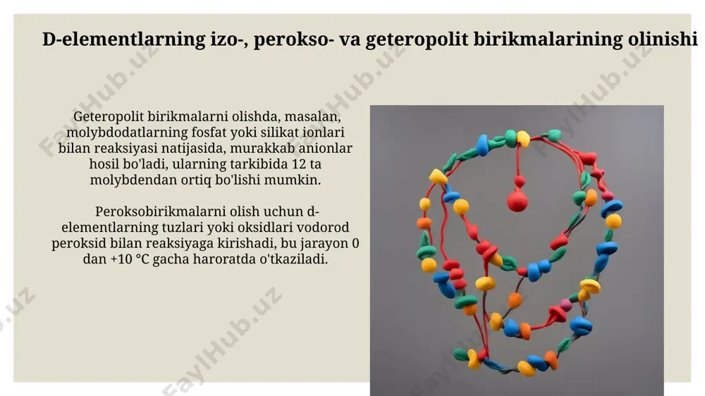 d-elementlarning izo-, perokso- va geteropolit birikmalarining xossalari - Page 5