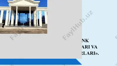 bank operatsiyalari va ularning turlari — PPTX
