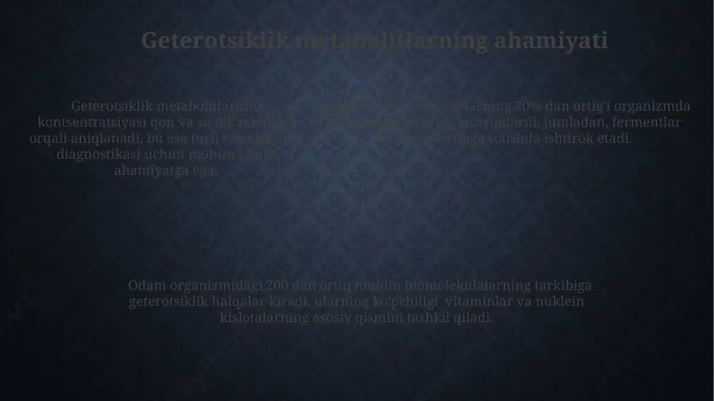 geterohalqali birikmalar metobolitlar va dorivor modalar sifatida - Page 5