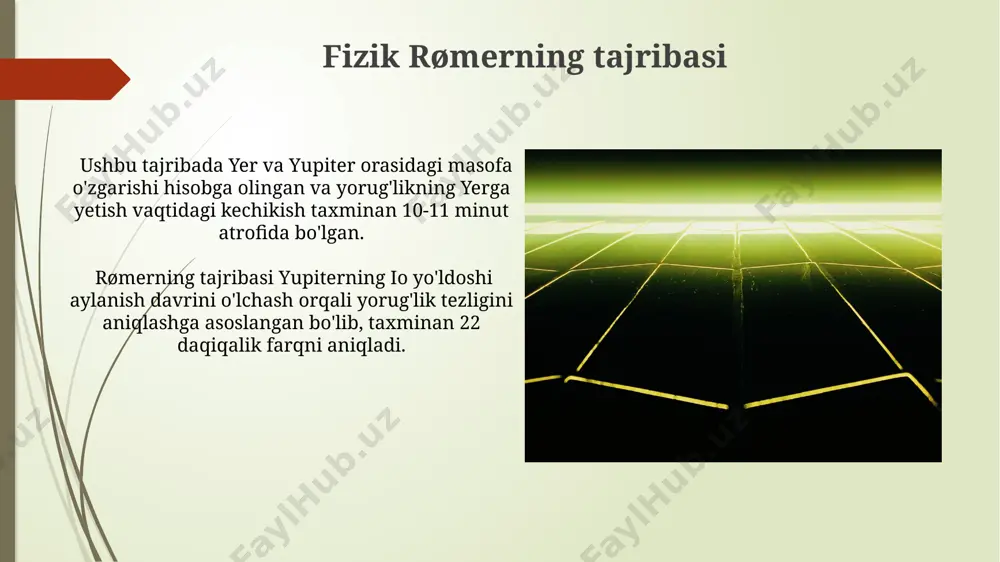 yorugʻlik tezligi va uni oʻlchash usullari - Page 4