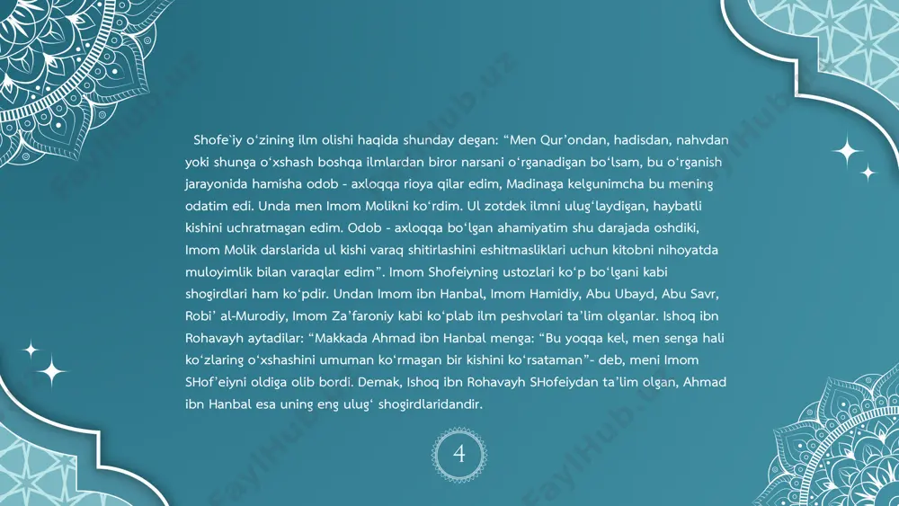 shofiʼiylik mazhabi - Page 5