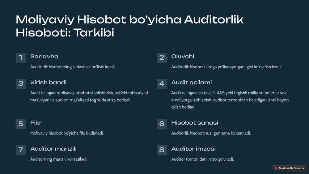 auditorlik hisoboti: muhim hujjat - Page 5