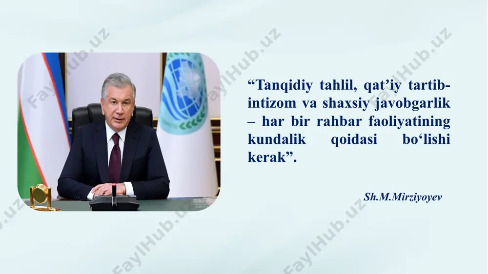 deb hisoblaydi. aqshda hujjatlar boshqaruvi koʻproq onlayn platformalar yordamida amalga oshiriladi va taʼlim jarayonida texnologiyalarga katta ahamiyat beriladi. bunda har bir oʻquvchi, oʻqituvchi va ota-ona oʻzaro aloqa oʻrnatish imkoniyatiga ega. yaponiyada esa, hujjatlarni boshqarishda anʼanaviy usullardan koʻra koʻproq texnologik yangiliklar va raqamli tizimlarga eʼtibor qaratiladi. xavfsizlik va samaradorlik eng muhim omillar sifatida koʻrib chiqiladi. finlyandiyada tizimlar koʻproq markazlashgan boʻlib, barcha maʼlumotlar raqamli tizimda saqlanadi va samarali tizim orqali boshqariladi. finlyandiya koʻproq koʻp tarmoqli tizimlarga asoslangan va maktablar orasida integratsiyalangan tizim mavjud. mavzu yuzasidan xorijiy davlatlar tajribalari t/r amalda (o‘zbekistonda) amalda (xorijda) takliflar 1 hozirgi kunda oʻzbekiston maktablarida hujjatlarni boshqarish jarayonlari raqamli tizimlar orqali bosqichma-bosqich amalga oshirilmoqda. aqshda maktablar hujjatlarni boshqarish uchun raqamli tizimlardan keng foydalanadi. masalan, powerschool va blackboard kabi platformalar orqali oʻquvchilar, oʻqituvchilar va ota-onalar oʻrtasida samarali kommunikatsiya oʻrnatiladi. boshqaruv tizimi tez va samarali ishlaydi. . maktablarda barcha tashkiliy hujjatlarni elektron tarzda yuritish va shaffoflikni oshirish uchun bulutli texnologiyalarni …