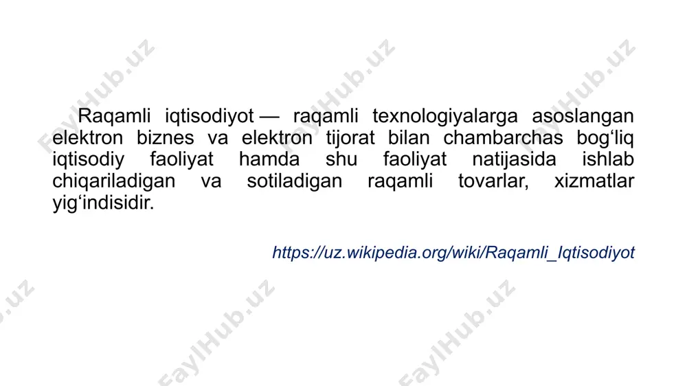 ing vebga asoslangan onlayn platformasidir. platforma 2006-yil foydalanuvchilarga taqdim etilgan. havola: https://docs.google.com/document google docs google slides google slides google docs google sheets – bu elektron jadval ko’rinishidagi ma’lumotlar bilan ishlashga mo’ljallangan dastur bo’lib 2006-yil google tomonidan taqdim etilgan. platforma onlayn holatda ishlaydi va ma’lumotlar xavfsizligini taminlaydi. havola: https://docs.google.com/spreadsheets google sheets google slides google slides google sheets google slides – taqdimot yaratishga mo’ljallangan dastur bo’lib google tomonidan 2006-yil taqdim etilgan. dasturdan foydalanish google sheets va google docs kabi mutlaqo bepul. havola: https://docs.google.com/presentation google slides google slides google slides google slides google forms yordamida so’rovnomalar yaratish google slides google slides google slides fikr-mulohazalar mentimeter.com e’tiboringiz uchun rahmat! image3.png image4.png image2.jpg image5.png image6.png image7.png image8.png image9.png image10.png image11.png image12.png image13.png image14.png image15.png image16.png image17.png image18.png image19.png image20.png image21.png image22.png image23.png image24.png image25.png image26.png image27.png image28.png image29.png image30.png image31.png image32.png image33.png image34.png image35.png image36.png image37.png image38.png image39.png image40.png image41.png