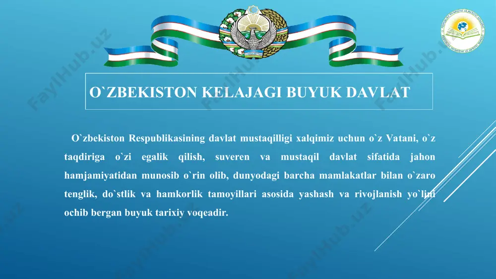 oshkent viloyati yuqori chirchiq tumanida 20 ming o`rinli aholini vaqtinchalik karantinda saqlash majmuasi va zangiota tumanidagi maxsus ajratilgan maydonda 10 ming o`rinli yuqumli kasalliklar shifoxonasi qurilib foydalanishga topshirilishi bu sohada katta yutuqlardan biri bo`ldi. joriy yilning 15 mart kunidan 1003 yagona qisqa raqamli call-markazlarning respublika bo`ylab ishga tushirilishi xalqimizning salomatligini saqlash borasidagi muhim qadam bo`ldi. zangiota yuqumli kasalliklar shifoxonasi davlatimiz rahbarining tibbiy-sanitariya xodimlarini malakasini oshirish ularni yetuk mutaxassis qilib tayyorlashning yangi tizimini yaratishga qaratilgan “tibbiy-sanitariya sohasida kadrlarni tayyorlash va uzluksiz kasbiy rivojlantirishning mutlaqo yangi tizimini joriy etish chora-tadbirlari to`g`risida”gi qarori (2020-yil 8-aprel) bugungi tahlikali kunlarda o`z vaqtida chiqarilgan qarorlardan biri bo`ldi. aholi bandligini ta’minlash o`zbekiston respublikasi prezidentining “tadbirkorlik faoliyati va o`zini-o`zi band qilishni davlat tomonidan tartibga solishni soddalashtirish chora-tadbirlari to`g`risida” 2020-yil 8-iyundagi pq-4742-son qarori bilan o`zini-o`zi band qilgan shaxslar faoliyatini rasmiylashtirish bo`yicha imtiyoz berilgan kasblar soni 24 tadan 67 taga oshirilishi mamlakatimiz tadbirkorlari tomonidan ko`tarinkilik bilan kutib olindi. o`zbekiston respublikasi …