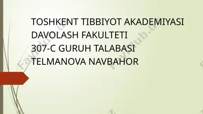 o’tkir koronar sindrom — PPTX