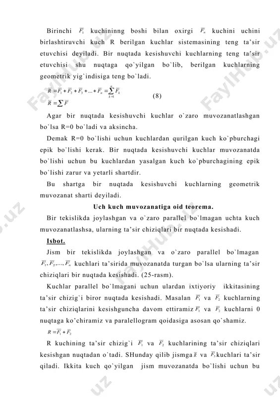 kesishuvchi kuchlar sistemasi - Page 4