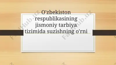 o'zbekiston jismoniy tarbiyati — PPTX