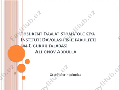 otorinoloringologiya — PPTX