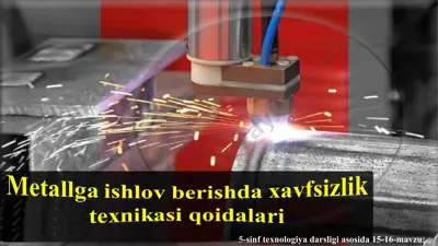 15-16-mavzu metallga ishlov berishda xavfsizlik texnikasi qoidalari 5-sinf — PPT