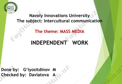 navoiy innovations university — PPT