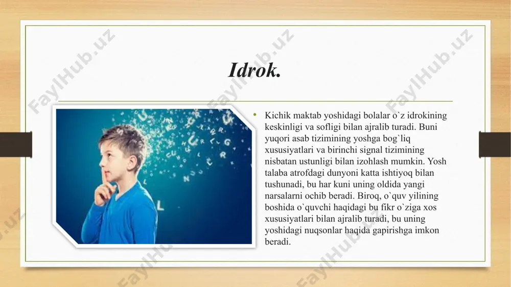 hi uchun muhim bo`lgan va jamiyat uchun zarur bo`lgan faoliyat tajribasini to`playdi. kollektiv fazilatlarning shakllanishi bosqichma-bosqich jarayondir. sinfda birgalikda ishlash o`z-o`zidan bir guruh bolalarni jamoaga aylantirmaydi. kichik maktab yoshidagi bolalar uchun mehnatning tarbiyaviy ahamiyati katta. image5.png image6.png image7.jpeg image8.jpeg image9.jpeg image10.jpeg image11.png image12.jpeg image13.jpeg image14.jpeg image15.png image16.jpeg image17.jpeg image18.jpeg image3.png image4.png /docprops/thumbnail.jpeg