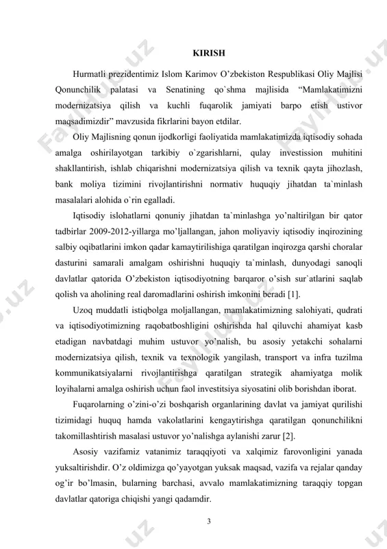 rini samarali amalgam oshirishni huquqiy ta`minlash, dunyodagi sanoqli davlatlar qatorida o’zbekiston iqtisodiyotning barqaror o’sish sur`atlarini saqlab qolish va aholining real daromadlarini oshirish imkonini beradi [1]. uzoq muddatli istiqbolga moljallangan, mamlakatimizning salohiyati, qudrati va iqtisodiyotimizning raqobatboshligini oshirishda hal qiluvchi ahamiyat kasb etadigan navbatdagi muhim ustuvor yo’nalish, bu asosiy yetakchi sohalarni modernizatsiya qilish, texnik va texnologik yangilash, transport va infra tuzilma kommunikatsiyalarni rivojlantirishga qaratilgan strategik ahamiyatga molik loyihalarni amalga oshirish uchun faol investitsiya siyosatini olib borishdan iborat. fuqarolarning o’zini-o’zi boshqarish organlarining davlat va jamiyat qurilishi tizimidagi huquq hamda vakolatlarini kengaytirishga qaratilgan qonunchilikni takomillashtirish masalasi ustuvor yo’nalishga aylanishi zarur [2]. asosiy vazifamiz vatanimiz taraqqiyoti va xalqimiz farovonligini yanada yuksaltirishdir. o’z oldimizga qo’yayotgan yuksak maqsad, vazifa va rejalar qanday og’ir bo’lmasin, bularning barchasi, avvalo mamlakatimizning taraqqiy topgan davlatlar qatoriga chiqishi yangi qadamdir. sintetik smola eritmasidan plyonka hosil qilishda mochivena va melamin formaldegid, epoksid, furfurol, akrilat moddalaridan foydalanib sintezlanadi. melamin formaldegid, fenol formaldegid va mochivenadan …