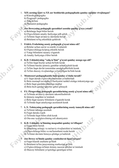 pedagogika tarixi — DOC