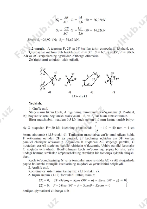 tekislikdagi kuchlar sistemasiga doir masalalar yechish - Page 2