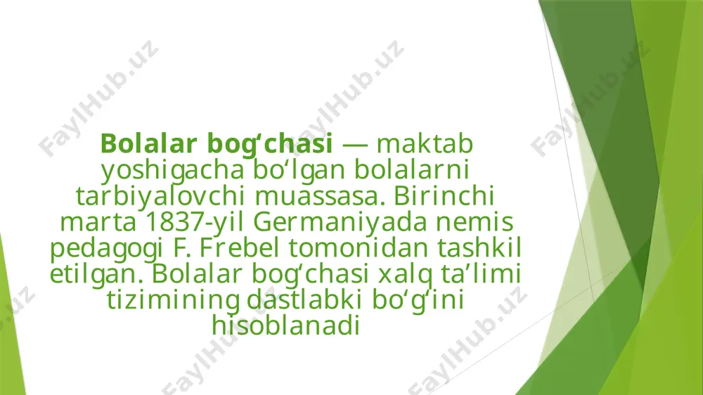 bolalar bog'chalari tarixi - Page 2