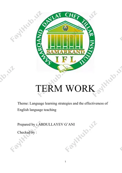 language learning strategies and the effectiveness of english language teaching — DOC