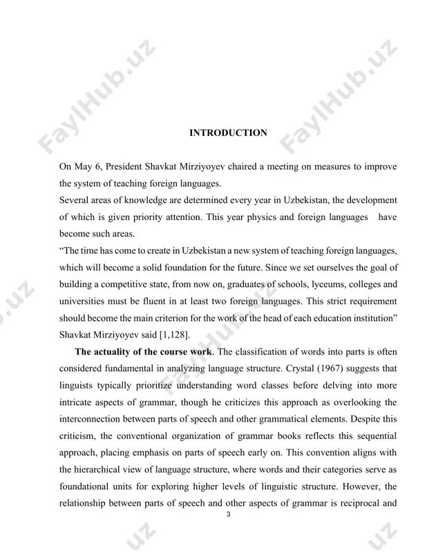 al patterns of each word class. 2. methodology outlining the research methodology employed in the coursework, including data collection, data analysis, theoretical frameworks, and ethical considerations. describing the approach taken to analyze linguistic examples and derive insights into word classification in english grammar. 3. analysis and discussion presenting the findings of the analysis conducted on word classification in english grammar. discussing the key patterns, structures, and relationships identified within and across different word classes. exploring theoretical implications, practical applications, and avenues for further research and development in the field. the object of the course work. the object of the coursework is to investigate and analyze the structure, functions, and implications of word classification within the english language. the primary focus is on understanding the characteristics and roles of major word classes, such as nouns, verbs, adjectives, adverbs, pronouns, prepositions, conjunctions, and interjections. and the object of the coursework is to …