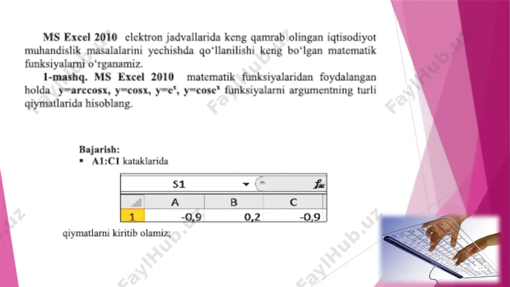 ms excel 2010 matematik funksiyalar - Page 2