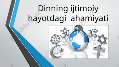 dinning ijtimoiy hayotdagi ahamiyati — PPTX