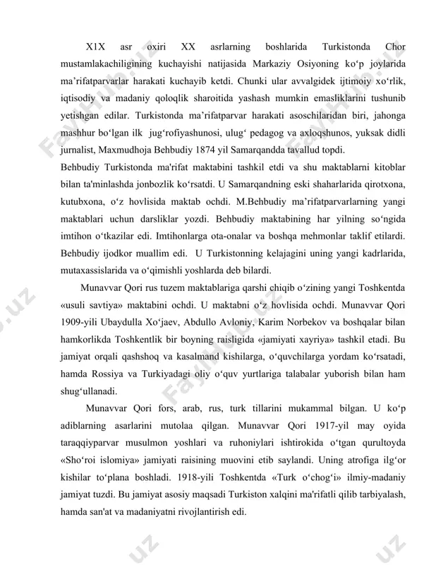iston xalqini ma'rifatli qilib tarbiyalash, hamda san'at va madaniyatni rivojlantirish edi. hamza 1910-yilda qoʻqondagi mahalliy rus – tuzem maktabida muallim boʻlib ishladi va 1911-yilda yangi maktab ochdi, ta'lim-tarbiya ishlariga ba’zi oʻzgartirishlar kiritdi. oʻquvchilarni oʻrganayotgan materiallarini quruq yod olishi samarasiz ekanligini aytdi, sinfdan tashqari mashgʻulotlarga alohida e'tibor berdi, ona tili darsini koʻpaytirdi, yangi darsliklar joriy etdi. oʻqitgan fanini juda yaxshi bilganligi, yoshlarga mehr bilan qarashni va muloyim pedagog boʻlgani tufayli, oʻquvchilarning zoʻr hurmati va muhabbatini qozondi. hamza xalq maorifi toʻgʻrisida fikrlar ekan, “ilm-ma'rifat shunday bir vositaki, uning yordamida butun ijtimoiy tuzumni yaxshi tomonga oʻzgartirish mumkin, lekin buning uchun ma'rifat ishlarida hammaning manfaatlarini birga qoʻshish kerak”, deb xulosa chiqargan. xalq orasida ilm-ma'rifatni keng yoyishki, ijtimoiy parokandalikni bartaraf etishning eng samarali vositalaridan biri deb bildi. hamza ochgan maktablarda aqliy, jismoniy, estetik, axloqiy va mehnat tarbiyasi uygʻunlashtirib olib borilar, bu tadbir oʻz zamonasi uchun ilgʻor bir voqea boʻlib, mazkur maktablarda oʻqitish ishlari bolalarni insonparvarlik …