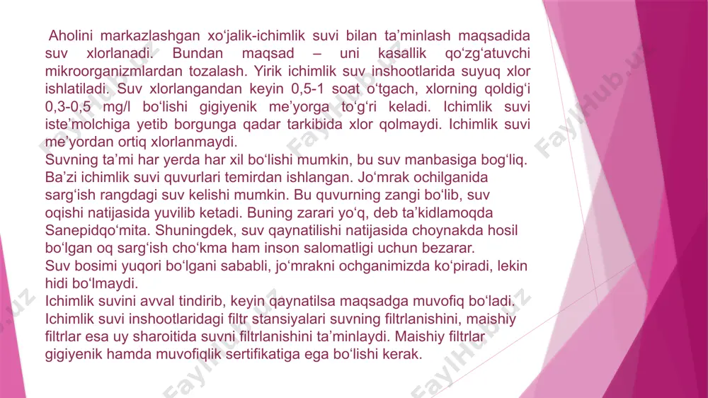 ichimlik suvi sifati va gigiyena standartlari - Page 4