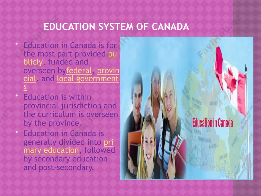 ates versus non diploma-holders is changing rapidly, partly due to changes in the labour market that require people to have a high school diploma and, in many cases, a university degree. majority of schools 67% percent are co-ed.canada spends about 5.2% of its gdp on education. since the adoption of section 23 of the constitution act, 1982, education in both english and french has been available in most places across canada (if the population of children speaking the minority language justifies it), although french second language education/french immersion is available to anglophone students across canada.according to an announcement of canadian minister of citizenship and immigration, canada is introducing a new, fast-track system to let foreign students and graduates with canadian work experience become permanent eligible residents in canada. most schools have introduced one or more initiatives such as programs in native studies, antiracism, aboriginal cultures and crafts; visits by elders …