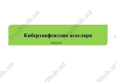 kiberxavfsizlikasoslari — PPTX