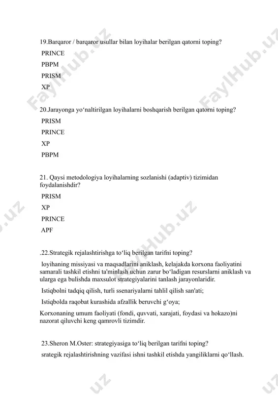 arbiy jixatdan esa xarakat ma'nosini anglatadi. dastlabki maqsadlarga kura, tegishli tarmok yoki soxa buyicha kelgusi intilishlar bir muncha pastligi bilan ajralib turadi. 29. biznesloyihadan foydalanuvchi guruhlarni toping? ichki tashqi ichki, tashqi ichki, tashqi va aralash .30.filipp kotler strategiyasiga toʻliq berilgan tarifni toping? srategik rejalashtirishning vazifasi ishni tashkil etishda yangiliklarni qoʻllash. firmaning maqsadlari, uning marketing sohasidagi imkoniyatlari orasidagi strategik muvofiqlikni qoʻllashni boshqaruv jarayonidir. bu qandaydir boshqa tarzda emas, aynan belgilangan tarzda harakat qilish majburiyatidir istiqbolda raqobat kurashida afzallik beruvchi gʻoy 31.biznesrejalar nechta turlarga boʻlinadi: uchta toʻrtta ikkita beshta 32. sarlavha sahifasi nima? potensial investorning loyihaga qiziqishini kuchaytirish. asosiy loyiha gʻoyasining yuqori darajadagi haqiqiyligini isbotlashdir loyiha haqida fikr berish tavsiya etilgan loyihaning asosiy gʻoyasi tasvirlangan 33.xulosa / kirish nima? potensial investorning loyihaga qiziqishini kuchaytirish. asosiy loyiha gʻoyasining yuqori darajadagi haqiqiyligini isbotlashdir loyiha haqida fikr berish tavsiya etilgan loyihaning asosiy gʻoyasi tasvirlangan 34. sanoatdagi vaziyatni tahlil qilish nima? potensial investorning loyihaga qiziqishini kuchaytirish. …