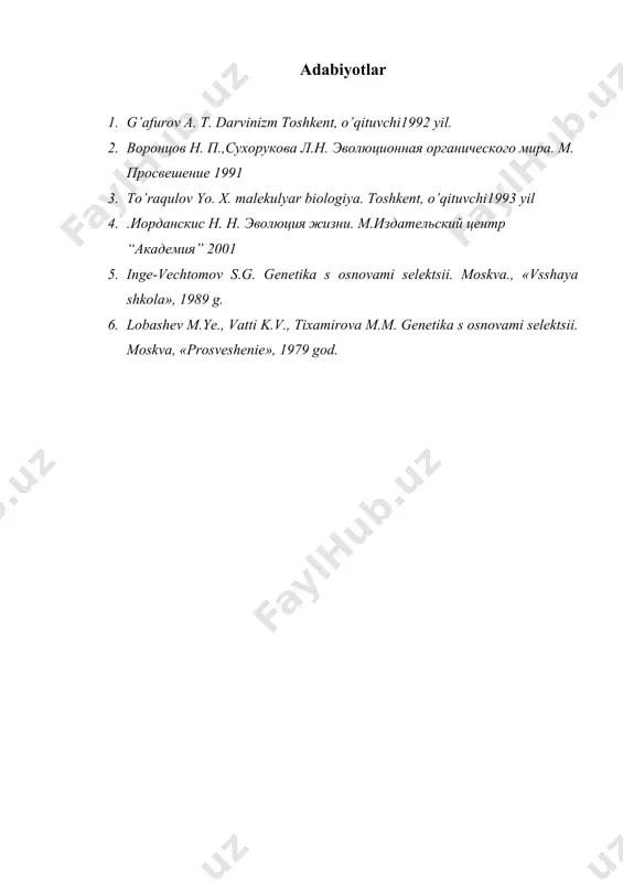 tirik materiyaning asosiy xossalari. tirik materiyaning tuzilish darajalari - Page 5