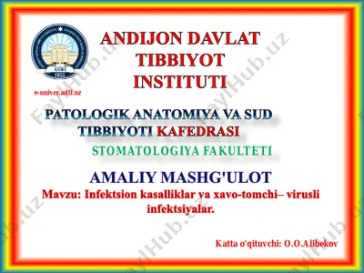 infektsion kasalliklar va virusli infektsiyalar — PDF