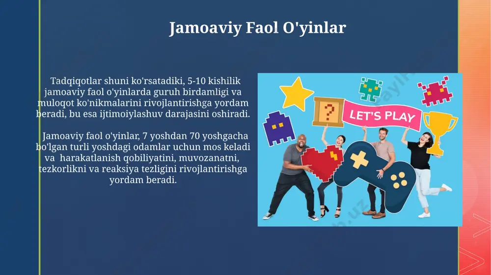 faol o'yinlar va ijtimoiylashuv - Page 5