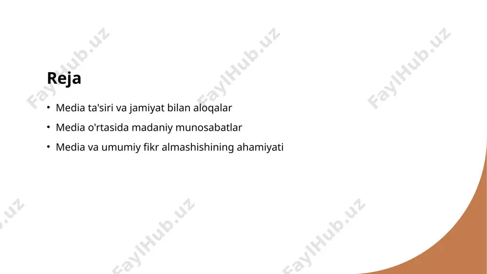arini, rivojlanishini va o'zaro aloqalarini ta'sir qiladi. 2 jamiyatning yangilashuvi media jamiyatning rivojlanishiga yordam beradi, yangi g'alaba yaratish, ma'lumot almashish va insonlarning o'zgarishlarini o'rganishda muhim rol o'ynaydi. 3 rivojlanishi media jamiyatning rivojlanishiga yordam beradi, yangi g'alaba yaratish, ma'lumot almashish va insonlarning o'zgarishlarini o'rganishda muhim rol o'ynaydi. madaniy munosabatlarning rivojlanishi: media tasiri madaniy munosabatlarning rivojlanishi media tasiri bilan o'tkaziladi. media, jamiyat bilan aloqalarni kuchaytirishda muhim ahamiyatga ega bo'lib, obshchestvennoe mnenie, madaniy almashishlar va ijtimoiy harakatlar ustida o'tkazgan tasirini ko'rsatadi. photo by emmanuel ikwuegbu on unsplash kultura almashishining asosiy vositalari: media o'rtasi 1 media tarqatishning roli media tarqatish, jamiyat bilan aloqalarni rivojlantirishda ahamiyatli o'rin o'ynaydi. media orqali ma'lumot almashish va o'zaro fikrlar almashish ko'prik bo'lib keladi. 2 jamiyatning rivojlanishi media jamiyatning rivojlanishiga ko'mak qiladi. u jamiyat a'zolari orasida ma'lumot almashish, qo'shiqlar to'plamini o'rgatish va o'zaro fikrlar almashish imkoniyatlarini yaratadi. 3 kultura almashishining o'zgarishi media kultura almashishining o'zgarishlarini o'rgatadi. o'ziga xos musiqa, kinematografiya, …