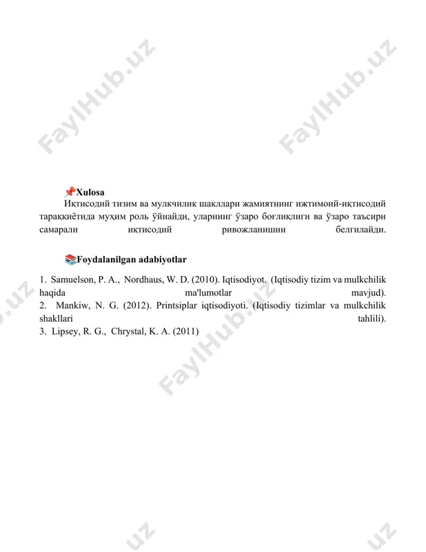 bozor iqtisodiyoti va aralash iqtisodiyot - Page 5
