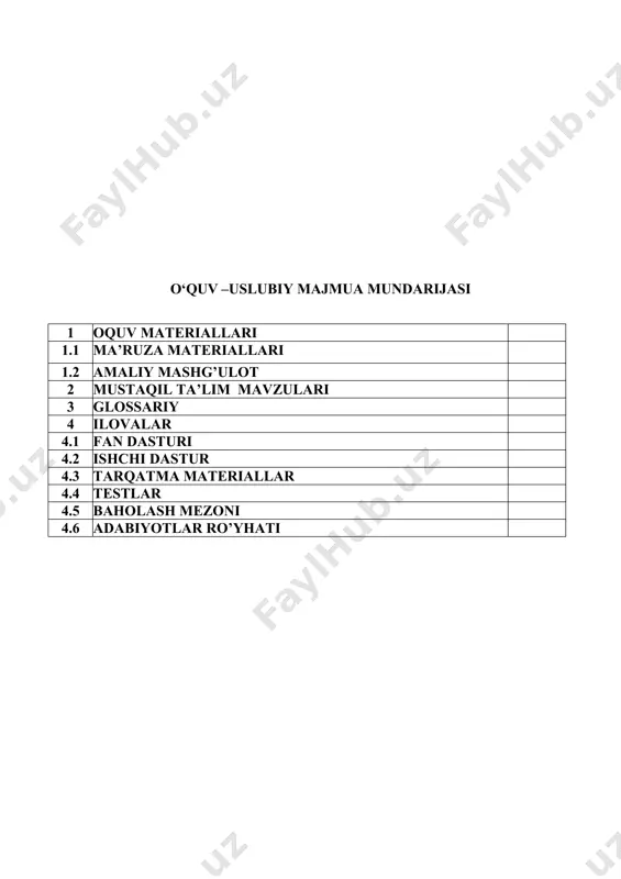 mos taalluqli korreksiyalashga yo‘naltirilgan o‘quv-tarbiyaviy ishlami amalga oshirishga imkon beradi. rivojlanishda nuqsoni bo‘lgan bolalarni iloji boricha erta aniqlash, o‘z vaqtida psixologik-pedagogik, korreksiyalash yordamini ko‘rsatish, nogironlikning oldini olish, bolalar va o‘smirlarning ijtimoiy moslashuvini amalga oshirishda muhim ahamiyat kasb etadi. tegishli tashkilotlar va defektologlaming vazifalari shundan iboratki, bolalar o‘zlarining aqliy, bilim imkoniyatlariga va hissiyidoraviy doiralarining xususiyatlariga mos sharoitda ta’lim olishlari, tarbiyalanishlariga imkoniyat yaratib berishlari lozim. «pedagogik-psixologik diagnostika» fanining vazifalari quyidagilardan iborat: 1. rivojlanishda nuqsoni bo‘lgan ilk, maktabgacha va maktab yoshidagi bolalarni psixologik-pedagogik diagnostika qilish metodlarini amalda qo‘llash bo‘yicha bilim va ko‘nikmalar bilan qurollantirish. 2. aqli zaif bolalarni maxsus muassalarga saralash ishlarni olib borish bo‘yicha amaliy malakalami shakllantirish. fanning mazmuniga bolalarning rivojlanishdagi nuqsonlarni tashxis qilish, tibbiy-psixologik-pedagogik diagnostika (yoki tekshirish) metodlari, tibbiy-psixologik- pedagogik komissiya ishini tashkil qilish masalalari va maslahatlar berish, tibbiy-psixologik-pedagogik komissiyalarda turli metodikalardan foydalanish kiradi. mazkur fan boshqa o‘xshash fanlardan: maxsus psixologiya, maxsus pedagogika, logopediya, fiziologiya, bolalar anatomiyasi bilan bog‘liqdir. bu boladagi …