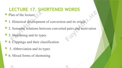 lecture 17. shortenedwords — PPTX