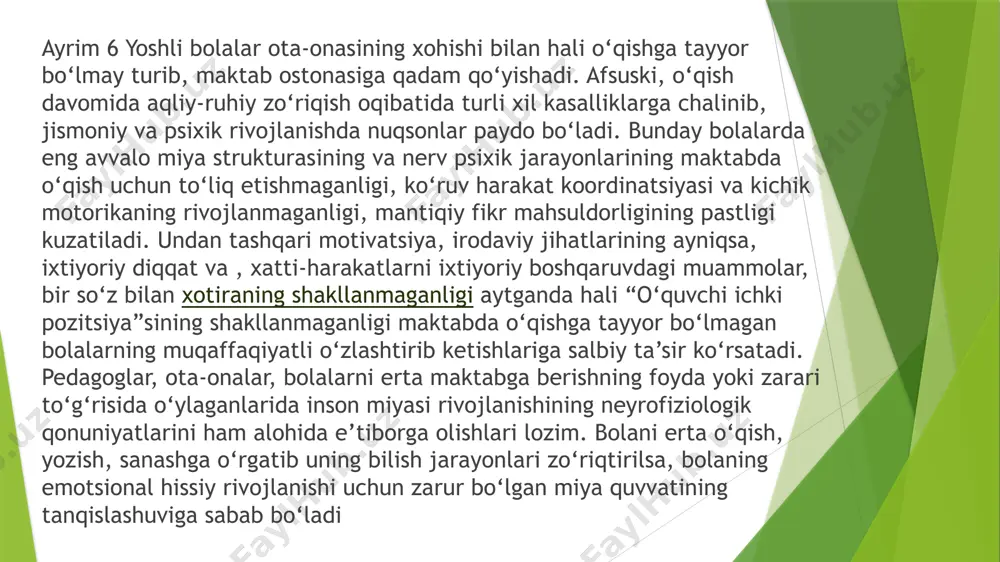 kichik maktab yoshi davrida psixik rivojlanish xususiyatlari - Page 5