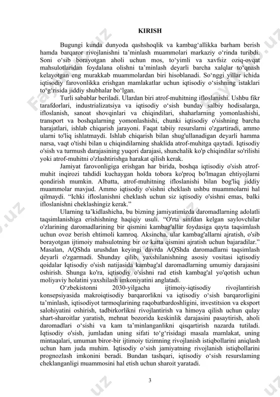 bundan tashqari, iqtisodiy o‘sish resurslaming cheklanganligi muammosini hal etish uchun sharoit yaratadi. mavzuning dolzarbligi: ushbu kurs ishimizda iqtisodiy o‘sish, uning tarkibi, xususiyatlari, turlari, omillari, modellari, mexanizmlari va ularning amal qilish qonuniyatlari, davlatning iqtisodiy o‘sish va rivojlanish siyosati hamda uning asosiy yo‘nalishlari, iqtisodiy o‘sish to‘g‘risidagi turli xil qarashlar, ularning asoslari va manbalarini, iqtisodiy o‘sishni ta’minlashda davlat hamda nodavlat sektorining ahamiyatini o‘rganib chiqamiz. iqtisodiy o'sish nazariyasi bozor iqtisodiyotini o'rganishga bag'ishlangan iqtisodiy fanning eng murakkab qismlaridan biridir. ushbu nazariyalar tushunchasida ijtimoiy mahsulotni ko‘paytirish jarayonida ishlab chiqarish omillarining har birining hissasini aniqlash kerak, mehnat, kapital va yerni sifatli yaxshilash tushuniladi. ushbu o‘zgarishlarni aks ettirishi mumkin. so‘nggi o‘n yillikda iqtisodiy o‘sishni alohida tahlil qilish. talablarning ko'tarilishi, an'anaviy resurslar tugashi, aholining ko'payishi ikki tomonlama vazifa qarori bilan belgilanadi: iqtisodiyotning iqtisodiy o'sishi va samaradorligi. iqtisodiy o'sishning o'zi qarama-qarshi. iqtisodiy o'sishning ikki turi mavjud: keng va qizg'in. katta turdagi ishlab chiqarish omillaridan foydalanish orqali keng miqyosli o'sish bilan …