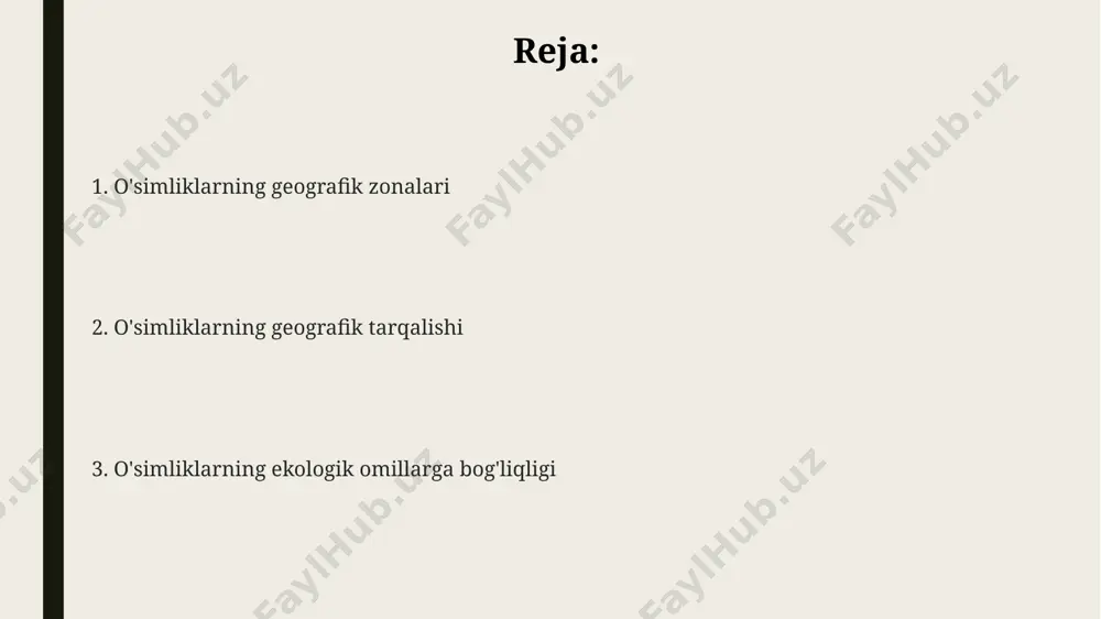 a yaqin o'simlik turlarini o'z ichiga oladi, bu geografik izolyatsiya va turli xil relyef tufayli yuzaga kelgan yuqori endemizm darajasini aks ettiradi. markaziy osiyo cho'llarida 500 dan ortiq o'simlik turi mavjud bo'lib, ularning aksariyati qurg'oqchilikka chidamli va tuproqning sho'rlanishiga moslashgan. o'simliklarning 20% dan ortig'i faqatgina amazon o'rmonlarida uchraydi, bu hududning noyob iqlim va tuproq sharoitlari tufayli yuqori bioxilma-xillikni ta'minlaydi. o'simliklarning iqtisodiy ahamiyati va geografik joylashuvi dunyo bo'yicha kofe ishlab chiqarishning 70% dan ortig'i braziliya, vetnam va kolumbiya kabi tropik va subtropik mintaqalarda joylashgan bo'lib, global savdo va iqtisodiyotga katta ta'sir ko'rsatadi. o'zbekistonning farg'ona vodiysida 150 dan ortiq turdagi meva-sabzavot ekinlari yetishtiriladi, bu hududning unumdor tuprog'i va iliq iqlimi tufayli mamlakat iqtisodiyotiga katta hissa qo'shadi. qo'shma shtatlardagi 20 million gektardan ortiq yer maydoni donli ekinlar ekishga ajratilgan bo'lib, bu mamlakat oziq-ovqat xavfsizligini ta'minlash va eksport qilishda muhim rol o'ynaydi. kelajakda o'simliklar geografiyasining ahamiyati o'simliklar geografiyasining rivojlanishi, amazon o'rmonlari kabi 20 million …