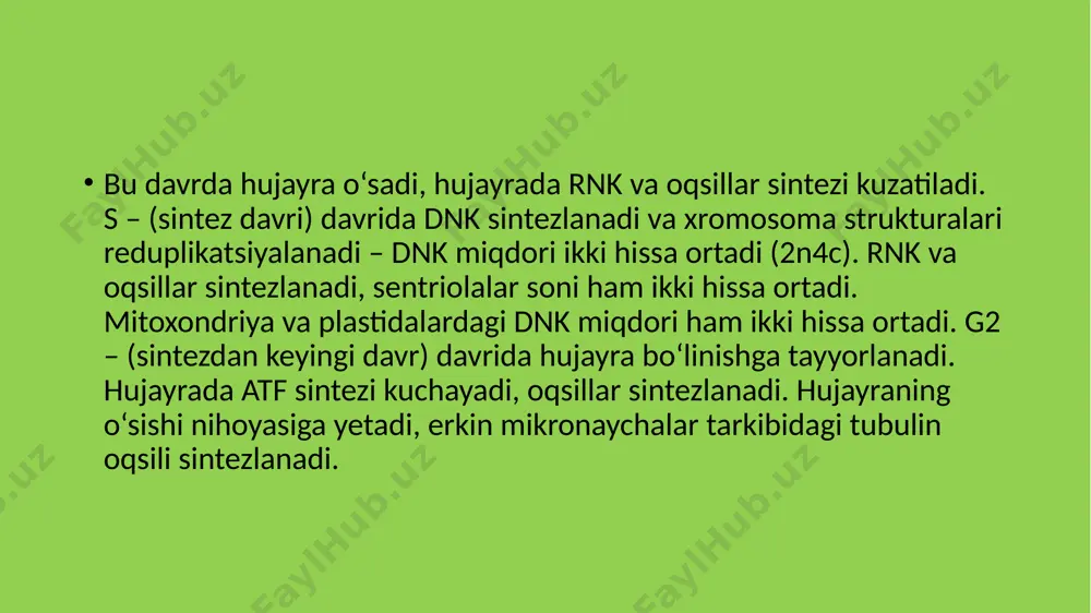 mitoz va uning biologik xususiyatlari - Page 4