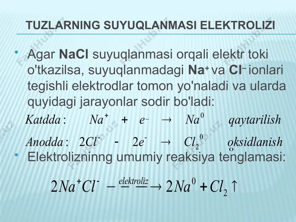 13-ma’ruza: elektroliz, elektroliz qonunlari - Page 5