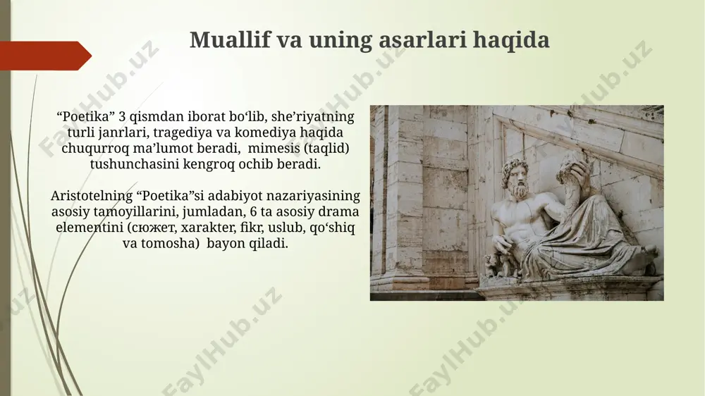 aristotelning “poetika” asari taqdimoti - Page 3
