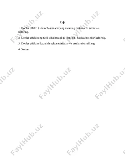 dopler effekti va golografik texnologiyalar taqdimoti — DOCX