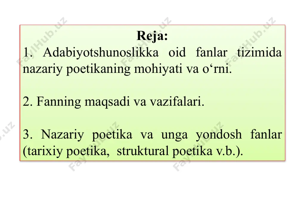 nazariy poetika fanining maqsad va vazifalari - Page 2