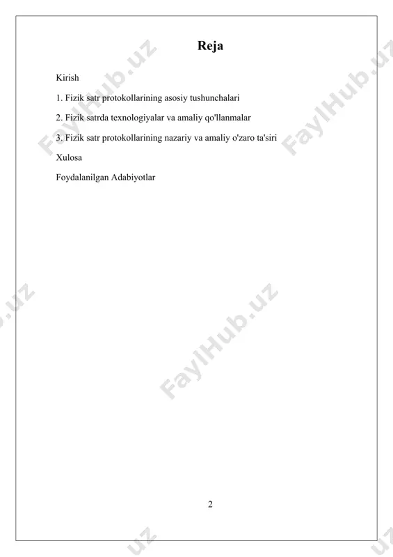 anishi tarmoq texnologiyalarining tez o’sishi bilan uzviy bog’liq bo’lib, ular yuqori tezlik, kamroq kechikish va yaxshilangan xavfsizlikni ta’minlashga qaratilgan. ushbu tadqiqotda fizik qatlam protokollarining asosiy tushunchalari, amaliy texnologiyalari va ularning nazariy va amaliy ta’siri o’rganiladi. bu sohada olib borilayotgan izlanishlar, yuqori tezlikdagi va xavfsiz tarmoq aloqalarini yaratish uchun yangi texnologiyalar va protokollarni ishlab chiqishga qaratilgan bo’lib, ular tarmoqning umumiy unumdorligini oshirishga xizmat qiladi. i. fizik satr protokollarining asosiy tushunchalari. fizik satr protokollari, osi modelining eng pastki qatlamini tashkil etadi va tarmoqdagi ma’lumotlarning fizik muhit orqali uzatilishini ta’minlaydi. bu qatlamda ishlaydigan protokollar va texnologiyalar, ma’lumotlarni elektr signallar, optik impulslar yoki mexanik harakatlar shaklida uzatishni tashkil qiladi. fizik satr protokollari tarmoqdan foydalanish uchun zarur bo‘lgan asosiy elementlardir va ular yordamida qurilmalar o‘rtasida uzluksiz va ishonchli aloqa o‘rnatiladi. fizik satr protokollarining asosiy vazifasi – ma’lumotlarning fizik muhit orqali to‘g‘ri va xavfsiz uzatilishini ta’minlash. bu, aslida, signallarni qanday yuborish, qabul qilish va boshqarish bilan …