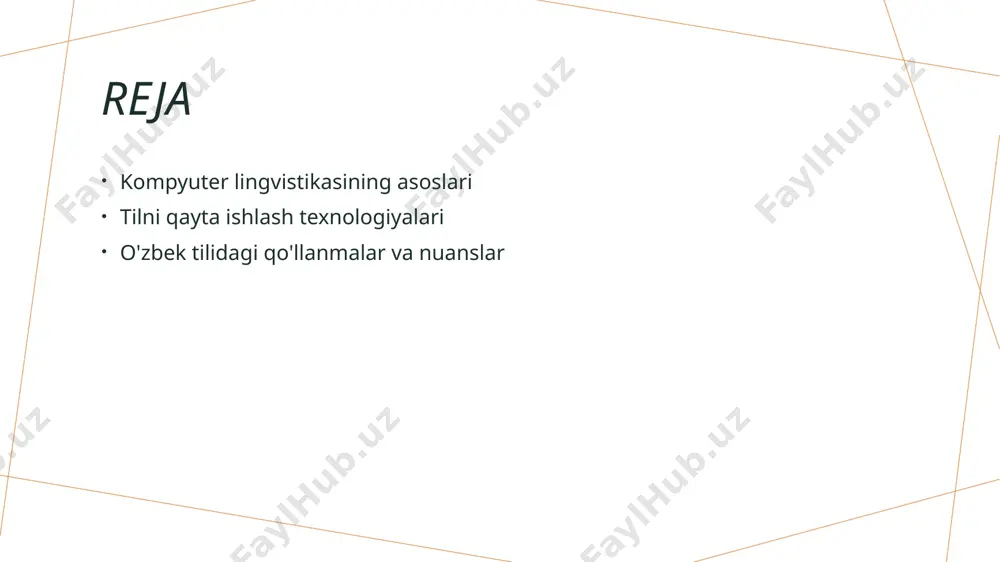 i. o'zbek tilidagi algoritmlar milliy til xususiyatlarini hisobga olib, sifatli natijalar berishi uchun moslashtirilgan. bu o'zbek tilidagi nlp rivojiga hissa qo'shadi. tilni qayta ishlashda statistik va mashinaviy usullar. statistika usullari statistika usullari tilni qayta ishlashda ma'lumotlarni tahlil qilishda, naqshlar va tendentsiyalarni aniqlashda muhim rol o'ynaydi. mashinaviy usullar mashinaviy usullar, masalan, mashinada o'qitish algoritmlari, tilni avtomatik qayta ishlashda samarali yechimlar taqdim etadi va til modellashda qo'llaniladi. o'zbek tilida qo'llanilishi o'zbek tilida statistik va mashinaviy usullar dasturlashda, nutq tanish va matn tahlilida o'ziga xos qiyinchiliklarni hal etishda muhim ahamiyatga ega. kompyuter lingvistikasida til modellari: tarixiy rivojlanish. tarixiy asoslar kompyuter lingvistikasida til modellari 1950-yillarda paydo bo'lgan bo'lib, dastlabki tadqiqotlar sun'iy intellekt va tilning matematik modellashuvi bilan bog'liq edi. rivojlanish bosqichlari 1980-yillarda statistik usullar, jumladan, n-gram modellar, til modellarini shakllantirishda keng qo'llanila boshlandi, bu esa tilni qayta ishlashda inqilobiy o'zgarishlar keltirdi. o'zbek tiliga ta'siri o'zbek tilida kompyuter lingvistikasining rivojlanishi, mahalliy til modellari va usullarini …