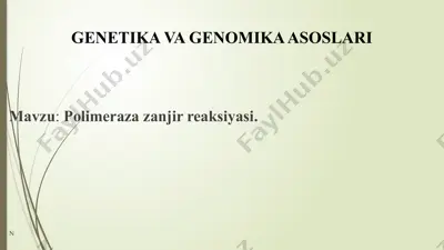 polimeraza zanjir reaksiyasi — PPTX